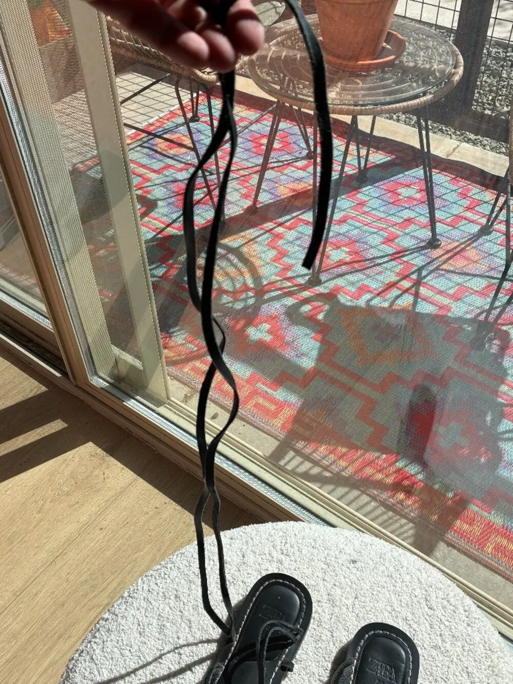 Zara Black Flat Strappy Gladiator Sandals - Picture 7 of 9
